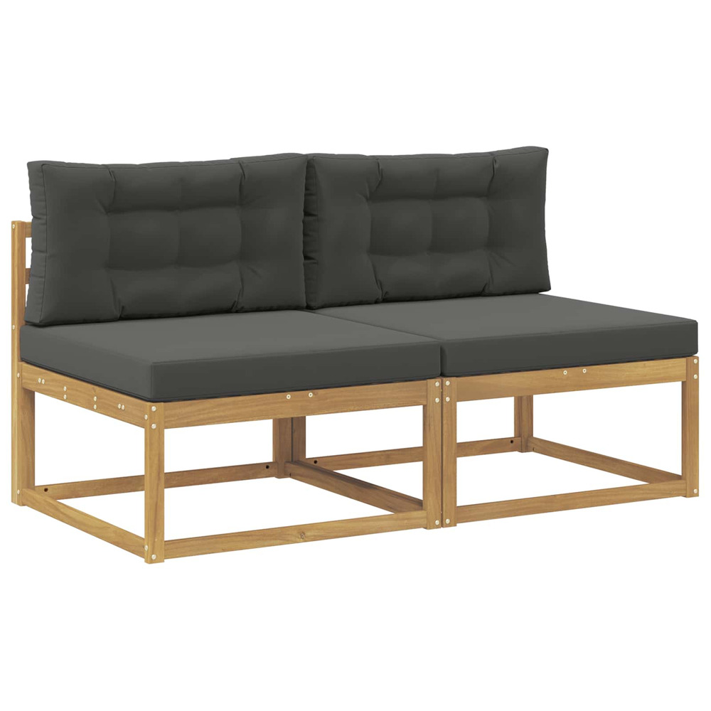 2 pièce sofa de milieu extérieur polyester blanc