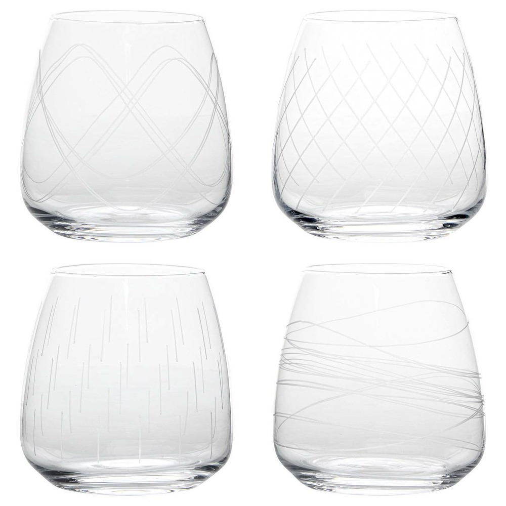 Lot de 4 gobelets bas talia cristallin