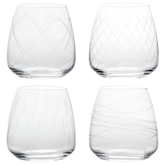 Lot de 4 gobelets bas talia cristallin