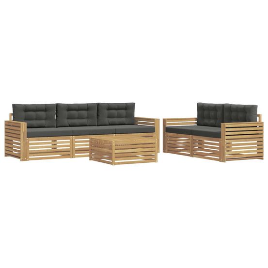 Ensemble de canapés d'extérieur 6 pc blanc et anthracite