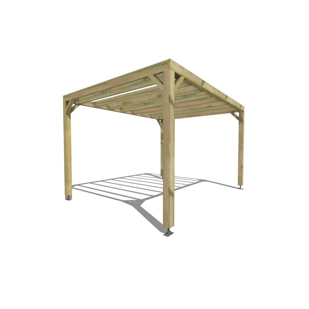 Pergola bois • 4m x 3m • indépendante • sens profondeur • livraison comprise