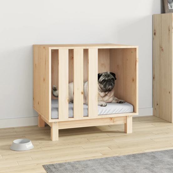 Niche pour chien 60x45x57 cm bois de pin massif