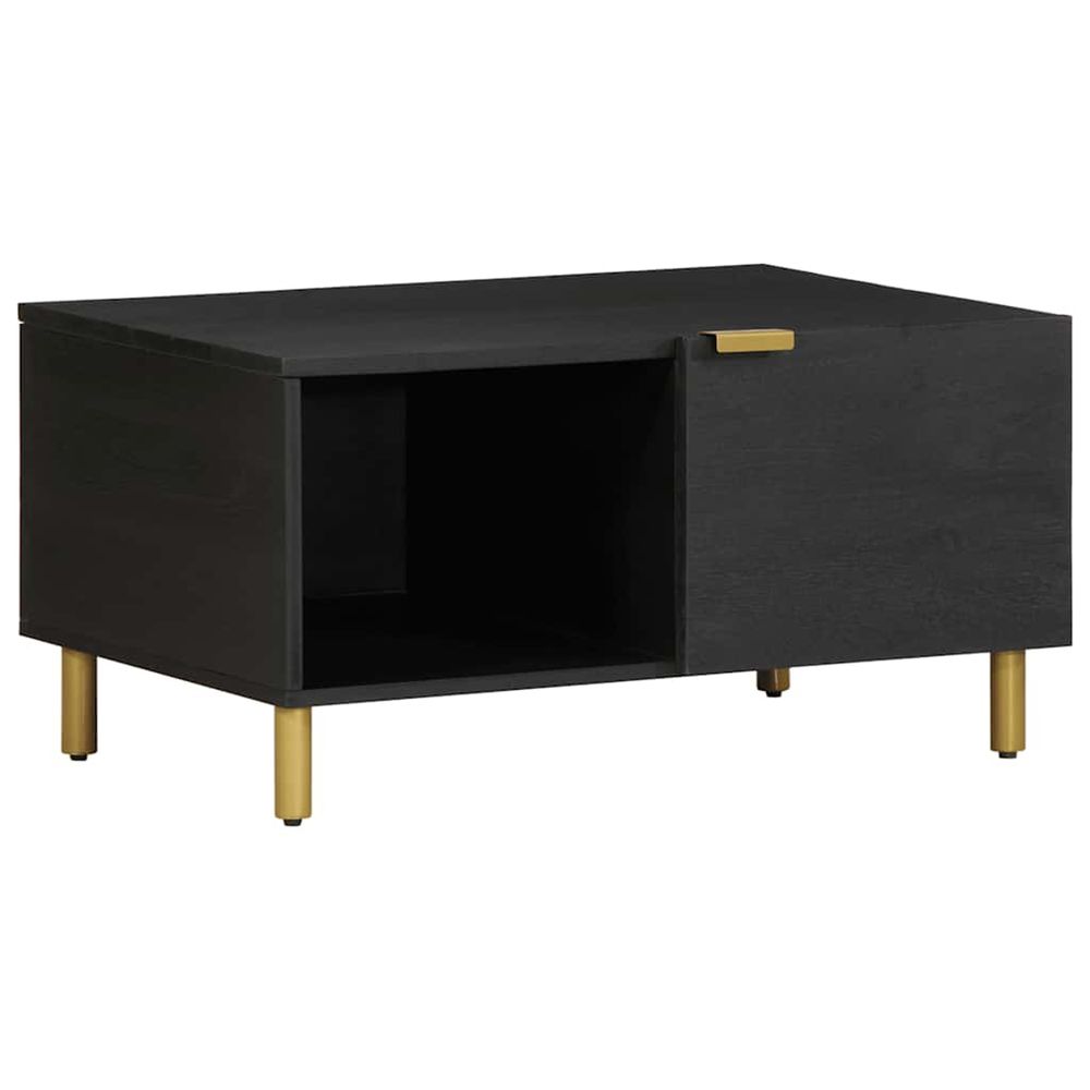 Table basse noir 80x50x40 cm bois d'ingénierie