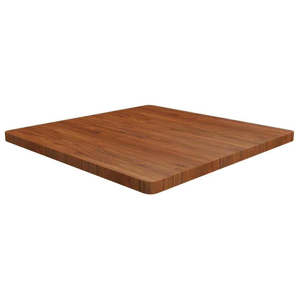 Dessus de table carré marron foncé 90x90x4cm bois chêne traité