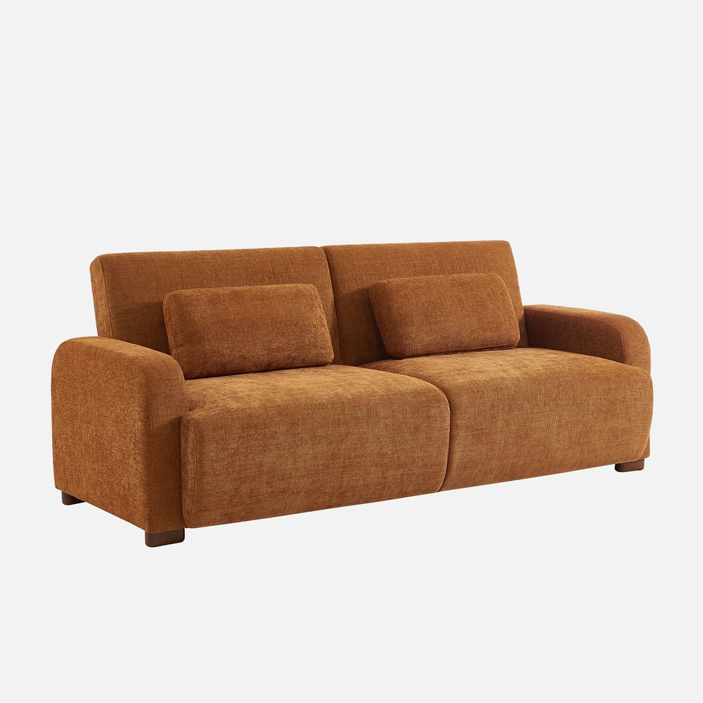 Canapé convertible 3 places tissu l 211 x p 92 x 85cm - dany