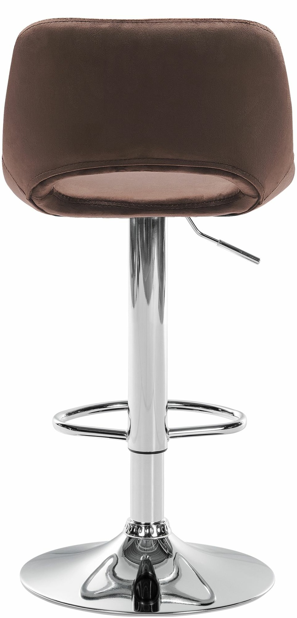Tabouret de bar camden velours chrome