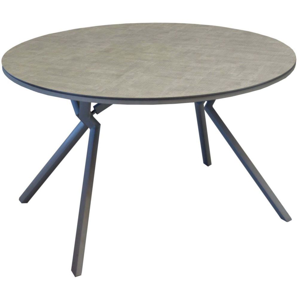 Table de jardin ronde en aluminium plateau hpl loane | Truffaut