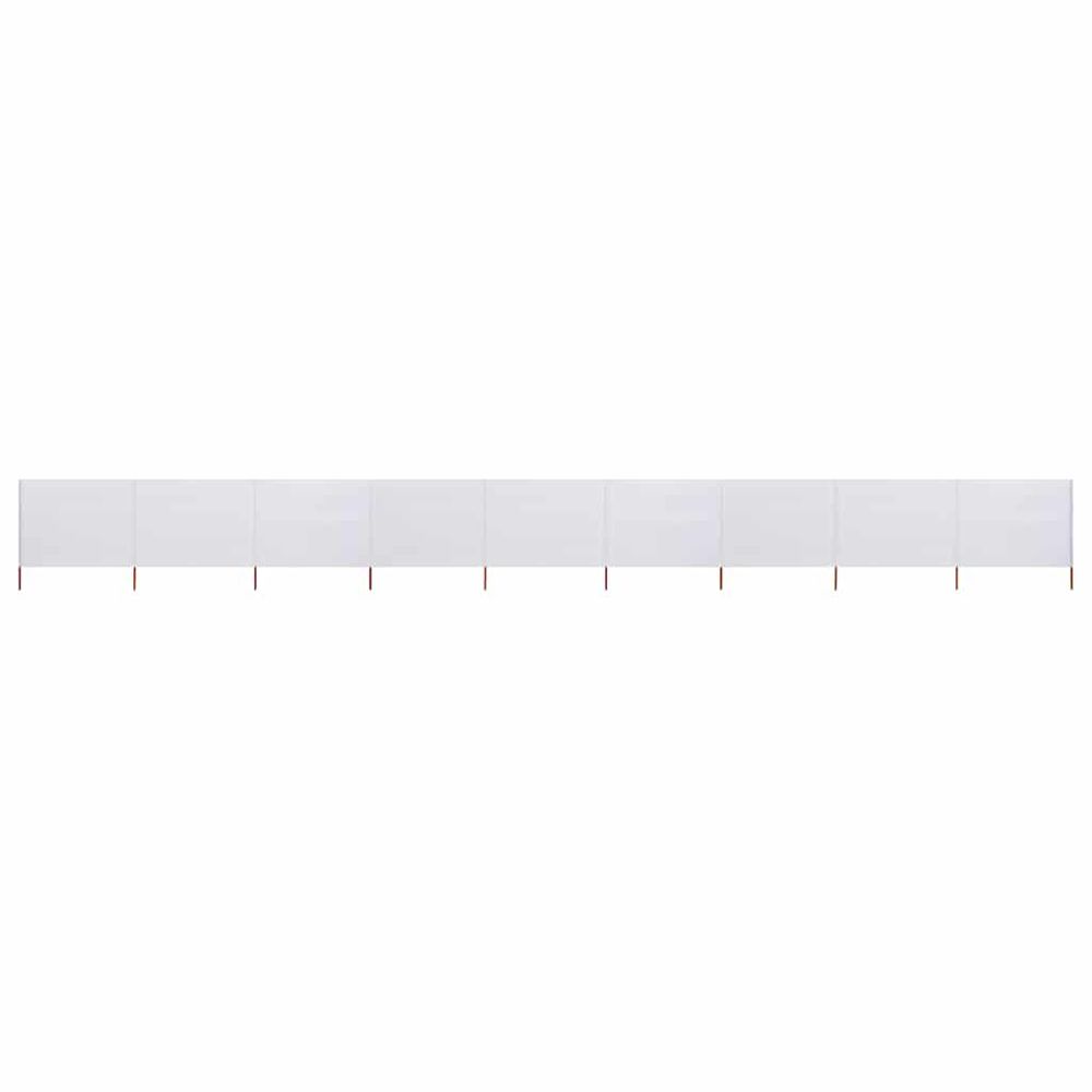 Paravent 9 panneaux tissu 1200 x 120 cm blanc sable