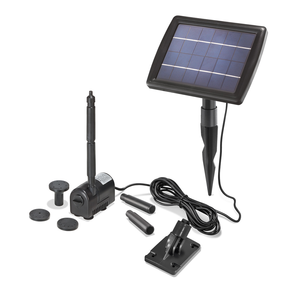 Pompe de bassin solaire esotec pompe de fontaine watersplash 2/175 set complet 101010
