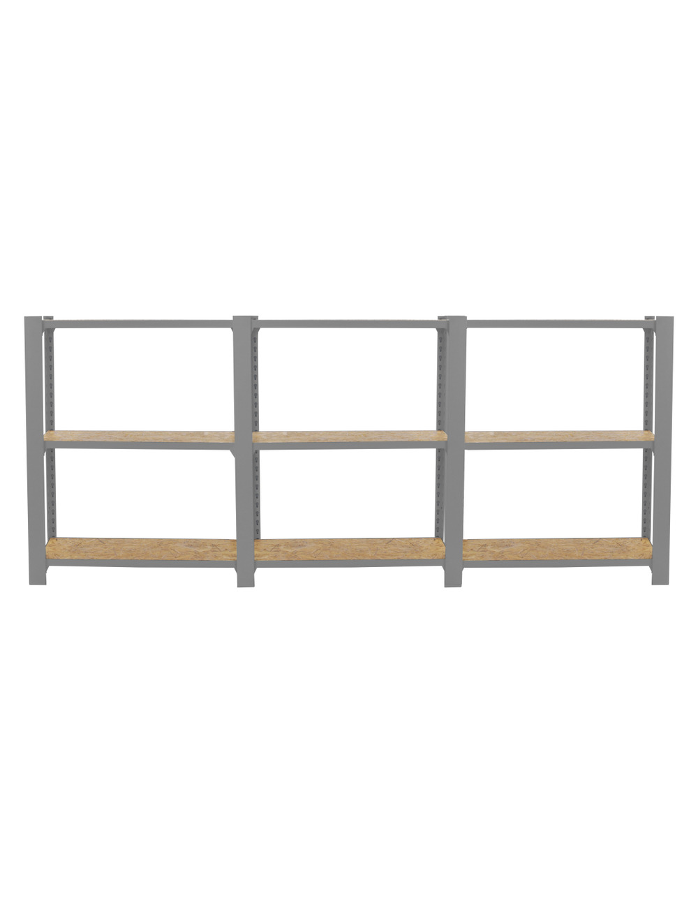 Etagère légère sans vis officlick 3/300 wood 2400 gris/osb gris/osb 1000x2400x300 - simonrack