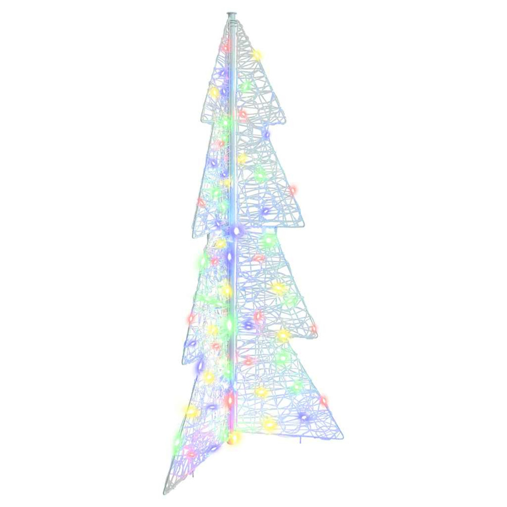 Sapin de noël avec 100 led multicolore 120 cm acrylique