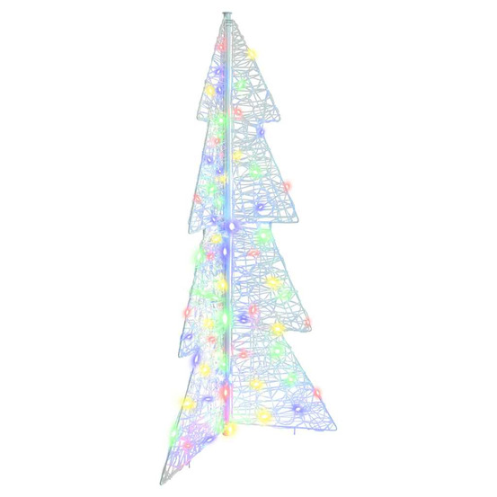 Sapin de noël avec 100 led multicolore 120 cm acrylique