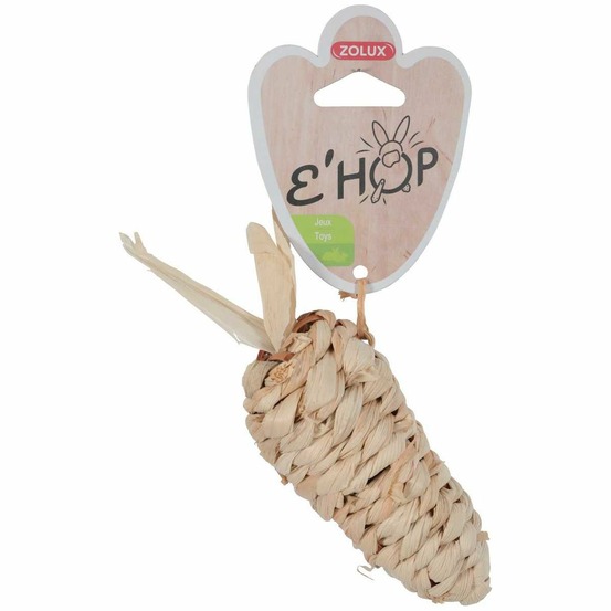 Jouet pour rongeur en feuille de maïs carotte