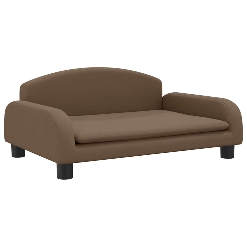 Lit pour chien marron 70x45x30 cm tissu