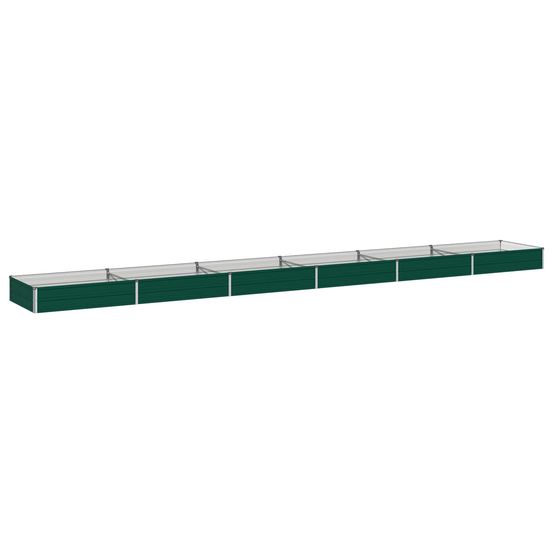 Jardin surélevé vert 600 x 80 x 24 cm acier laminé à froid
