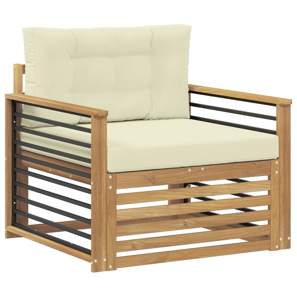 Canapé d’extérieur polyester blanc