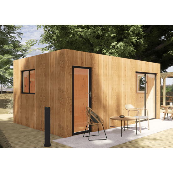 Studio jardin location saisonnière en bois 5,5 x 3,5 x 2,7 m / menuiseries alu k-line