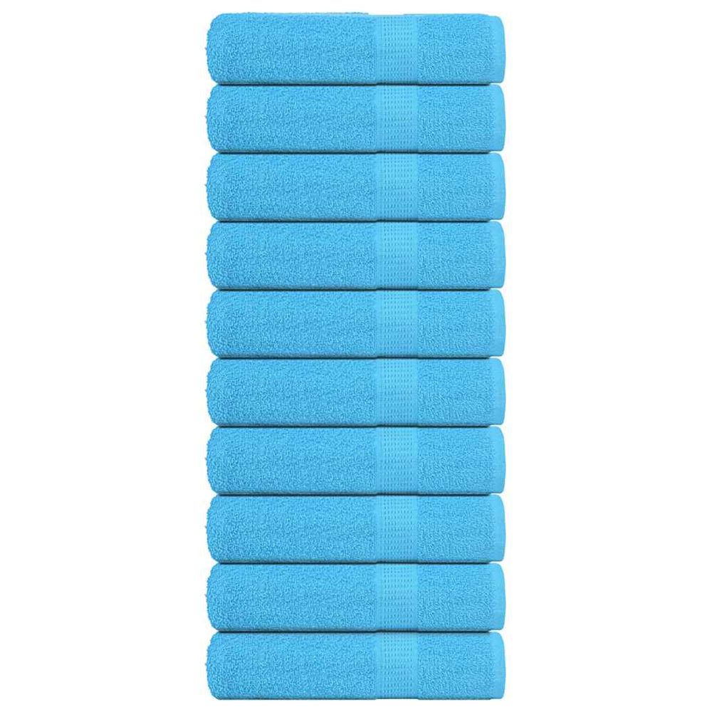 Serviettes de douche frogn 10pcs turquoise 70x140cm 360 g/m²