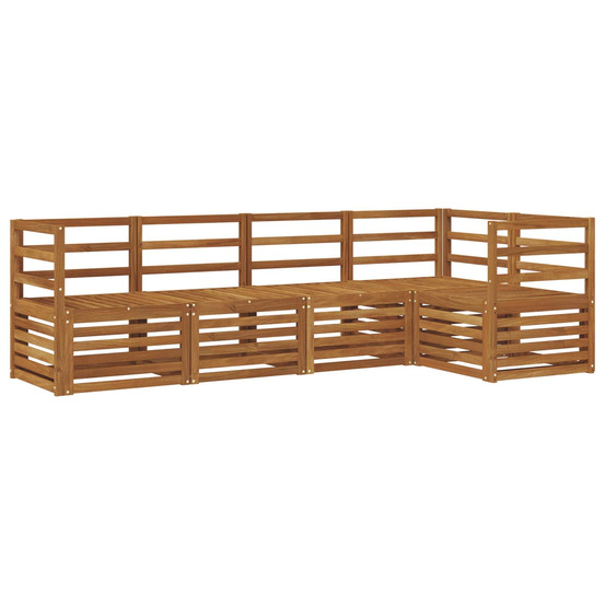 Ensembles de canapés 5 pcs naturel bois d'acacia massif
