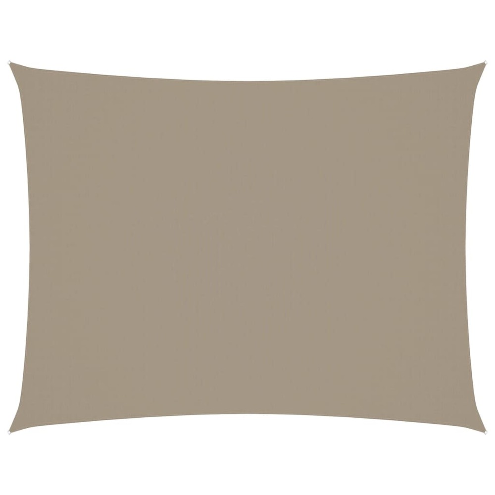 Voile de parasol tissu oxford rectangulaire 3x6 m taupe