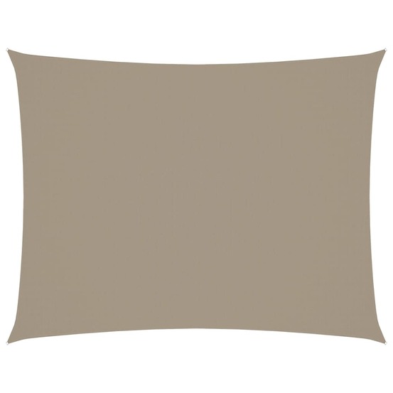 Voile de parasol tissu oxford rectangulaire 3x6 m taupe