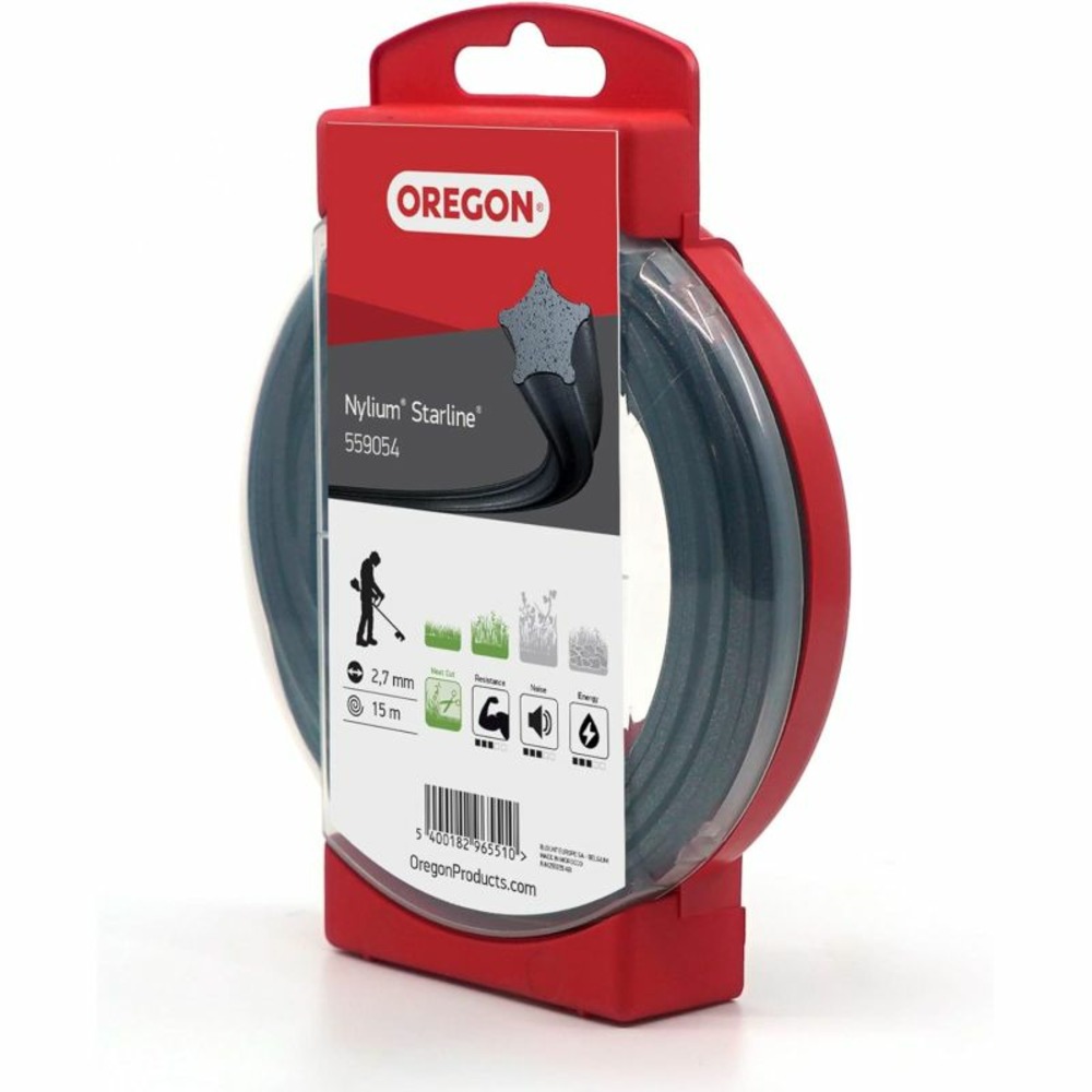 Fil débroussailleuse etoile nylium starline noir ø2.7mm/15m oregon 559054