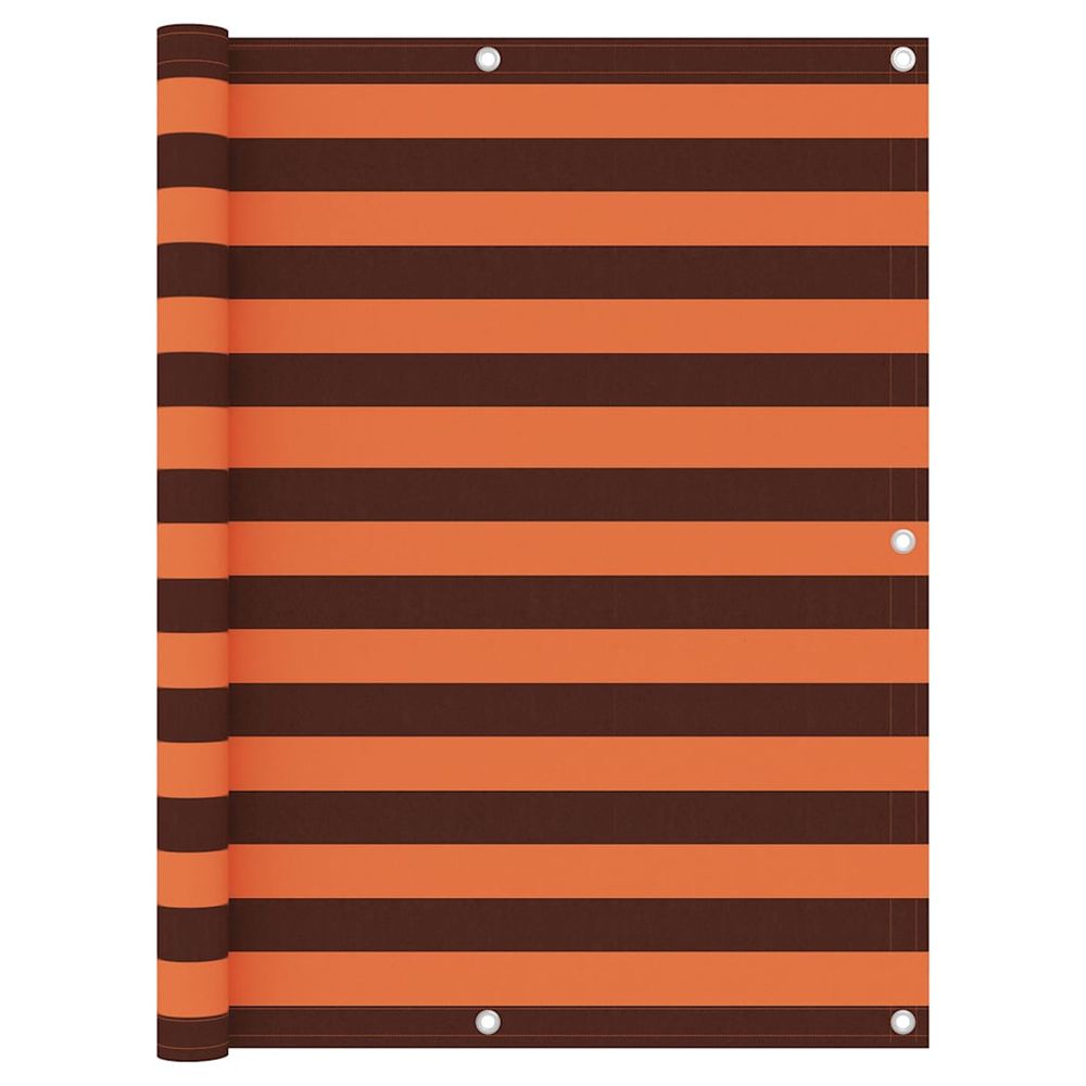 Écran de balcon orange et marron 120x400 cm tissu oxford
