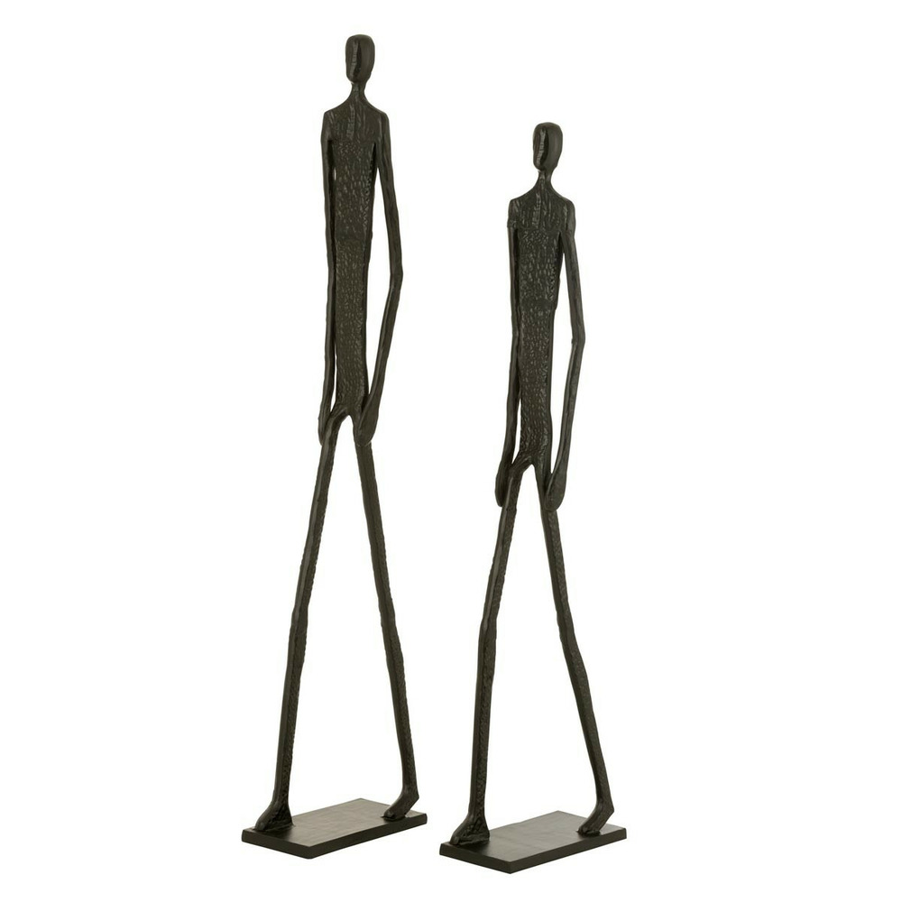 Lot de 2 statues en métal 