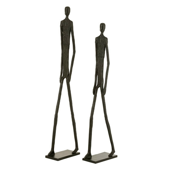 Lot de 2 statues en métal