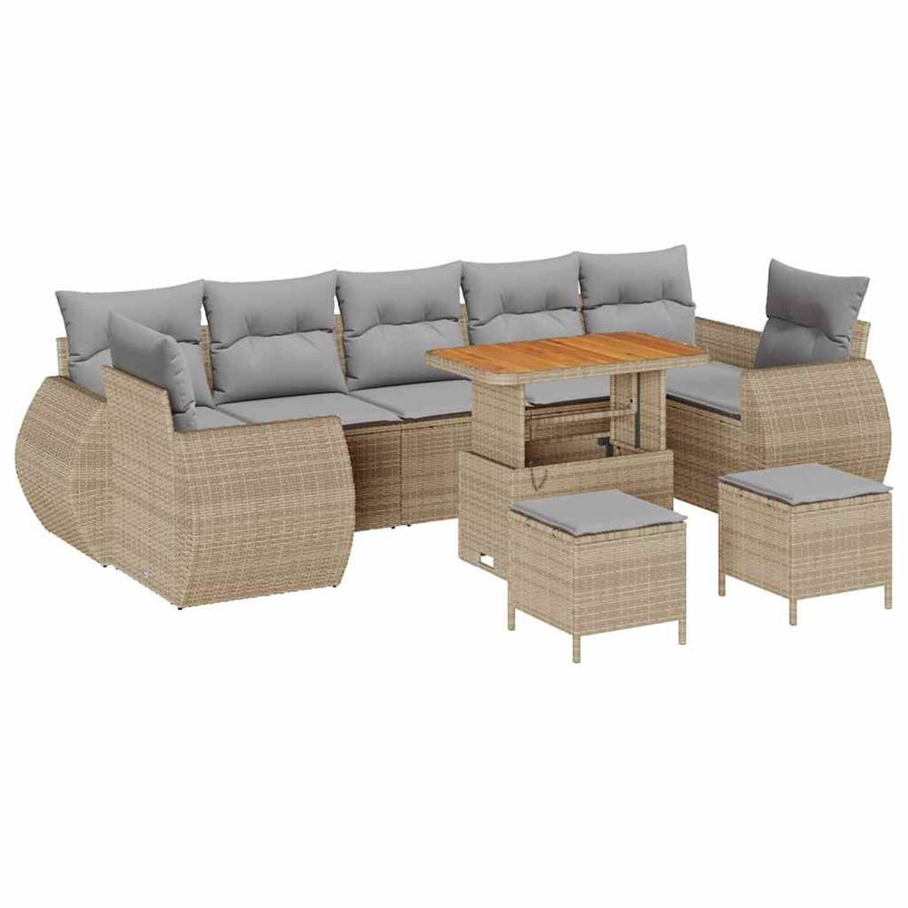 Ensemble de canapé de jardin 10 pc 7-nombre de places