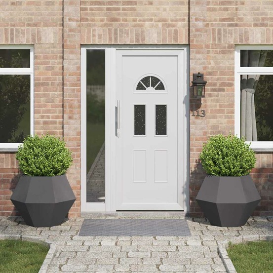 Jardinière 2 pcs noir 75 x 75 x 60 cm acier