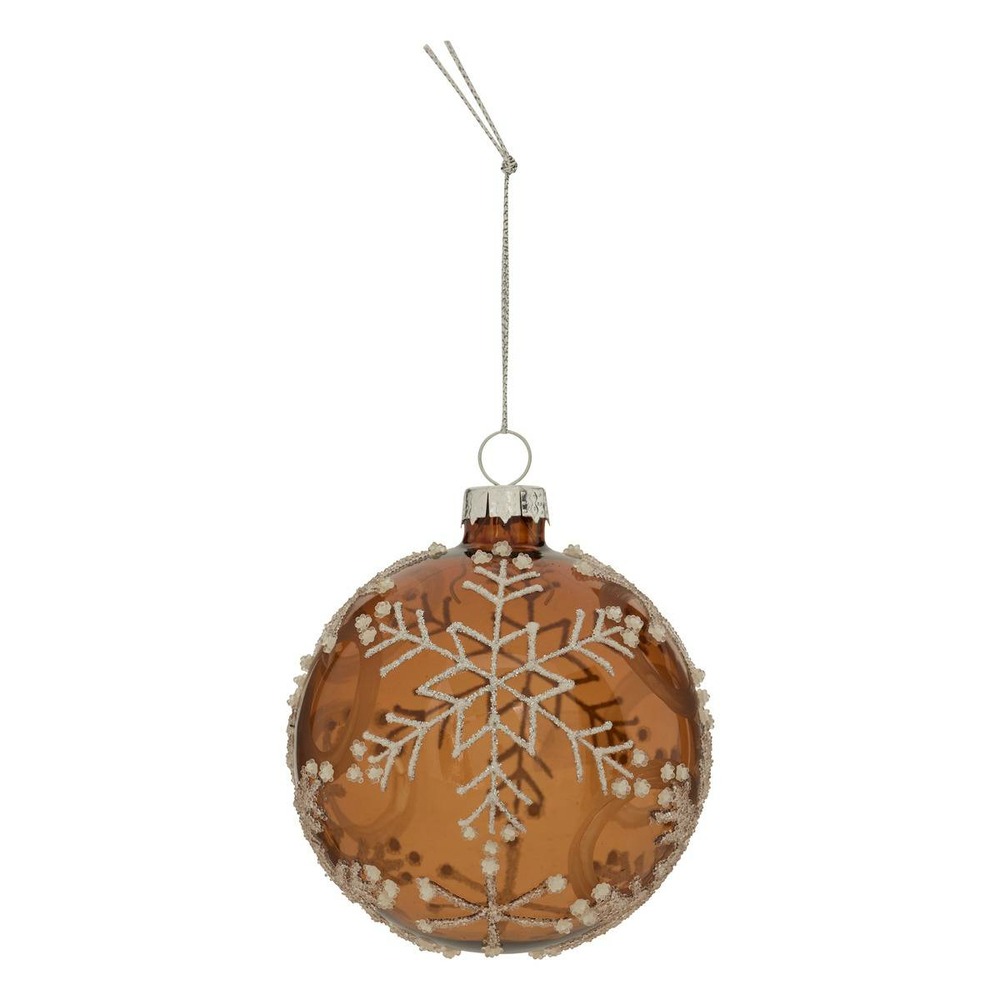 Bdn verre 80mm flocon marron