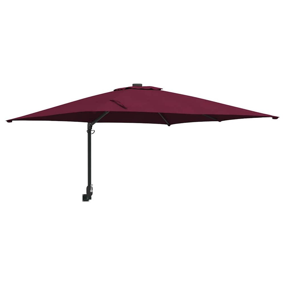 Parasol de jardin 248,5 x 247,5 x 160 cm polyester et acier