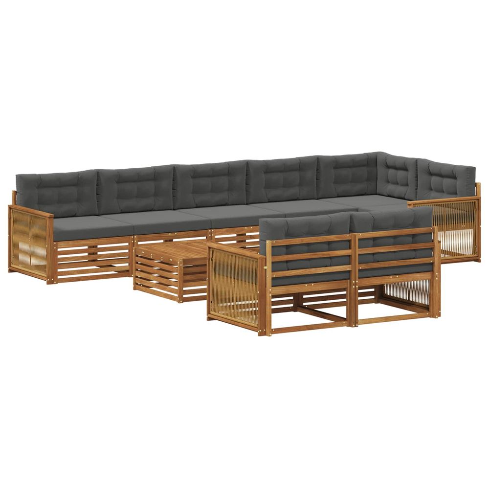 Ensemble de canapés d'extérieur 9 pc