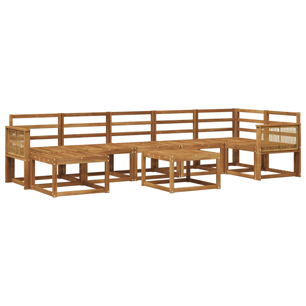 Ensemble de canapés d'extérieur 8 pcs naturel