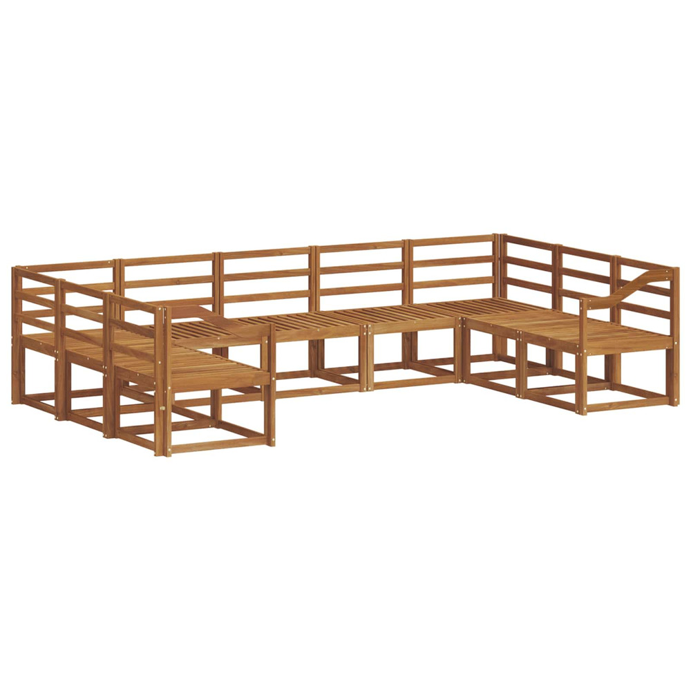 Ensemble de canapés d'extérieur 9 pcs naturel