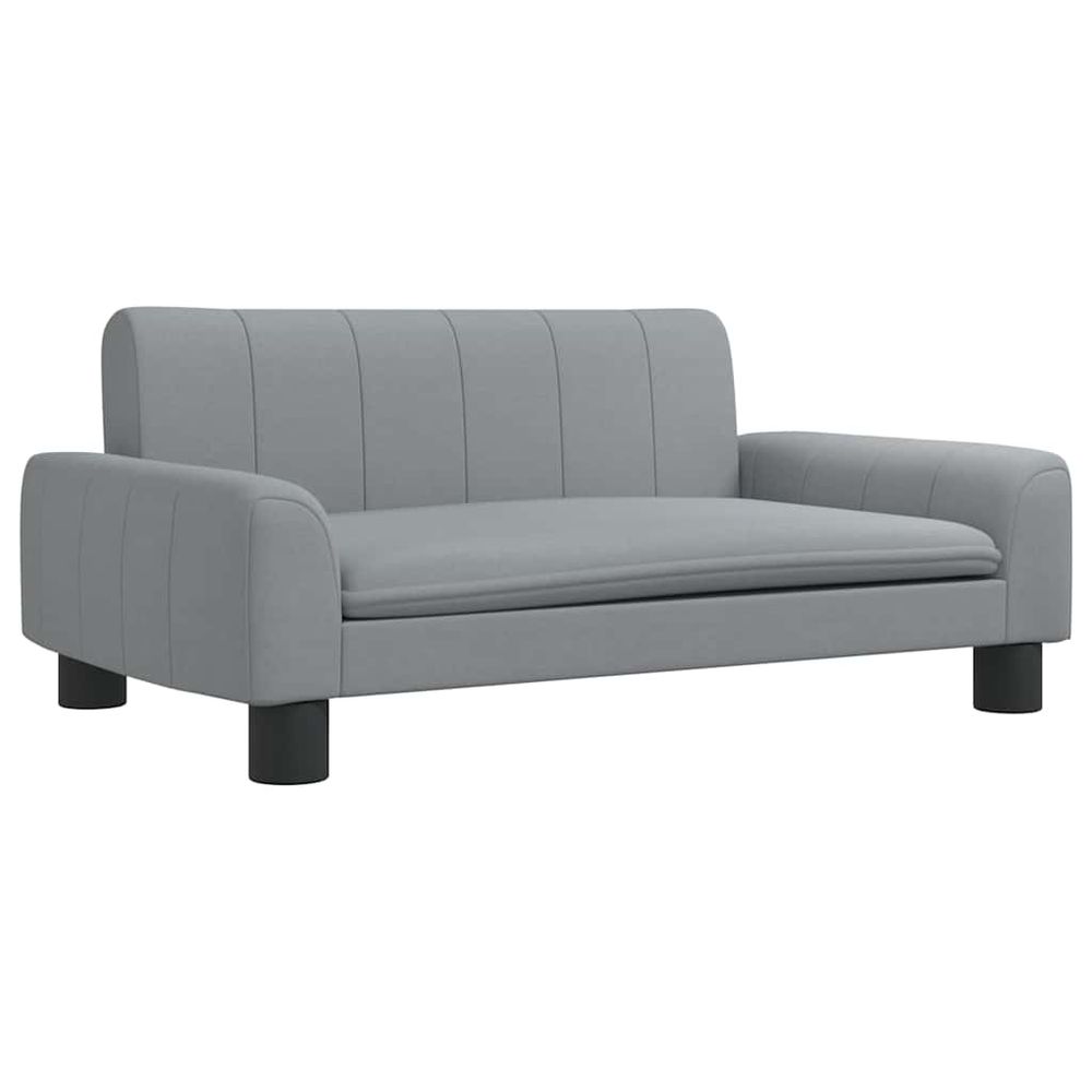Lit pour chien gris clair 70x45x30 cm tissu