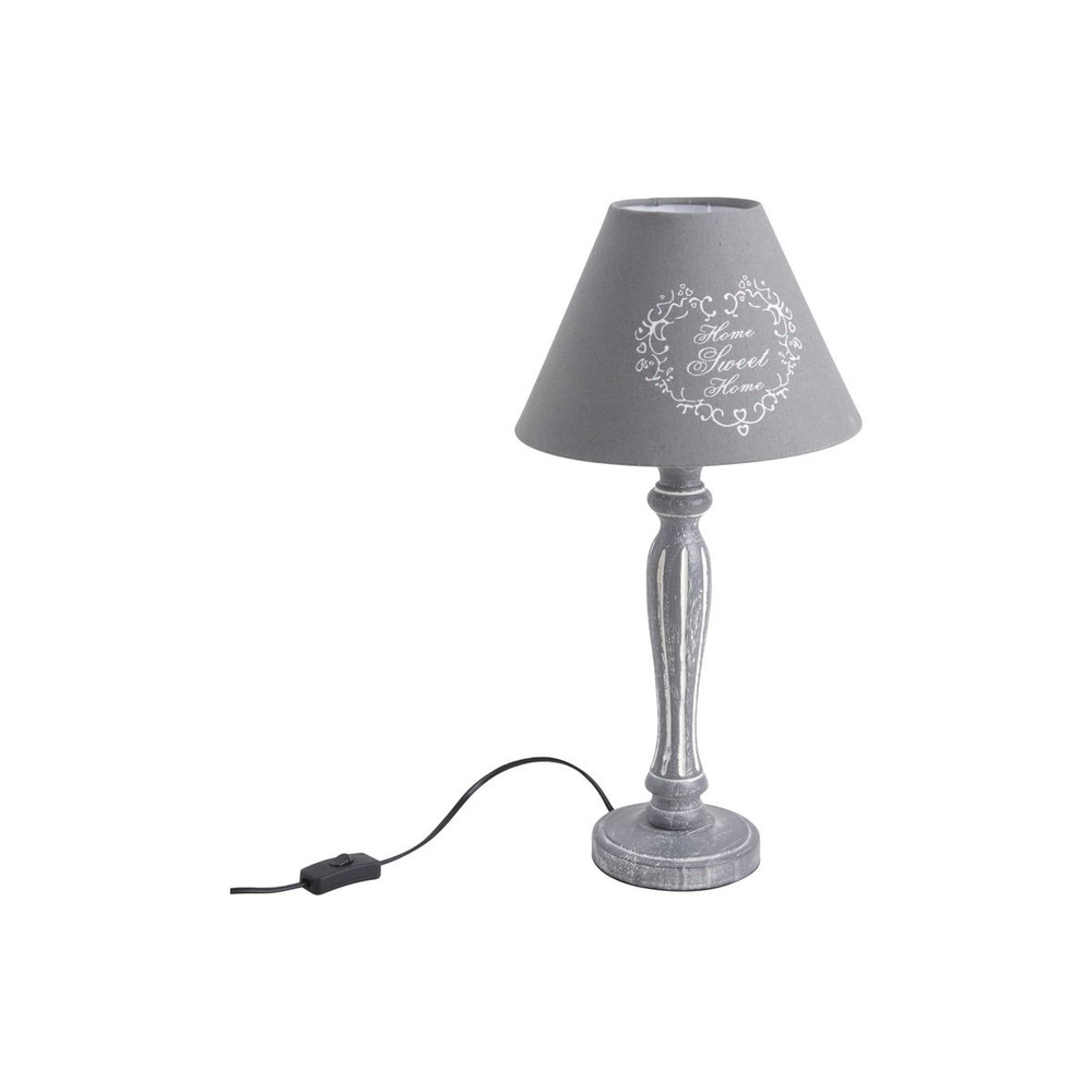 Lampe en bois motif coeur