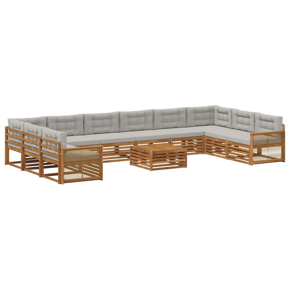 Ensembles de canapés 11 pc bois d'acacia massif
