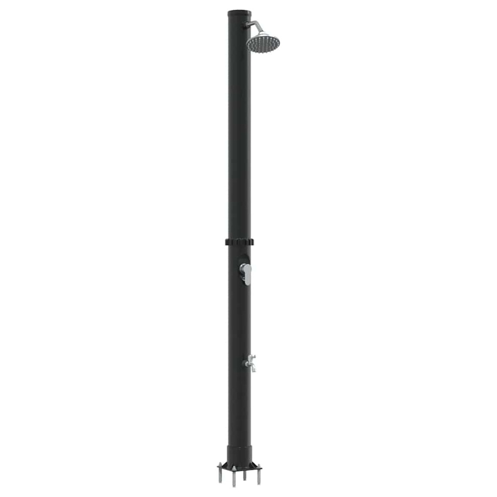 Douche solaire extérieure noir 217 cm pvc et aluminium