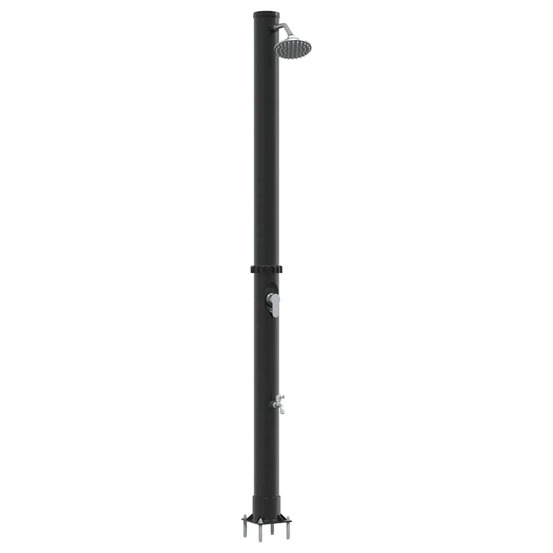 Douche solaire extérieure noir 217 cm pvc et aluminium