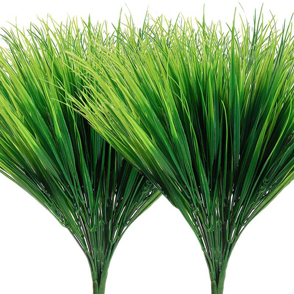 Fleurs en plastique d'herbe de printemps à sept fourches * 5 pièces, accessoires de végétation