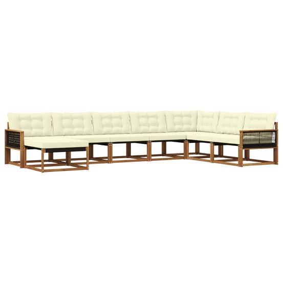 Ensemble de canapés d'extérieur 8 pc naturel et crème