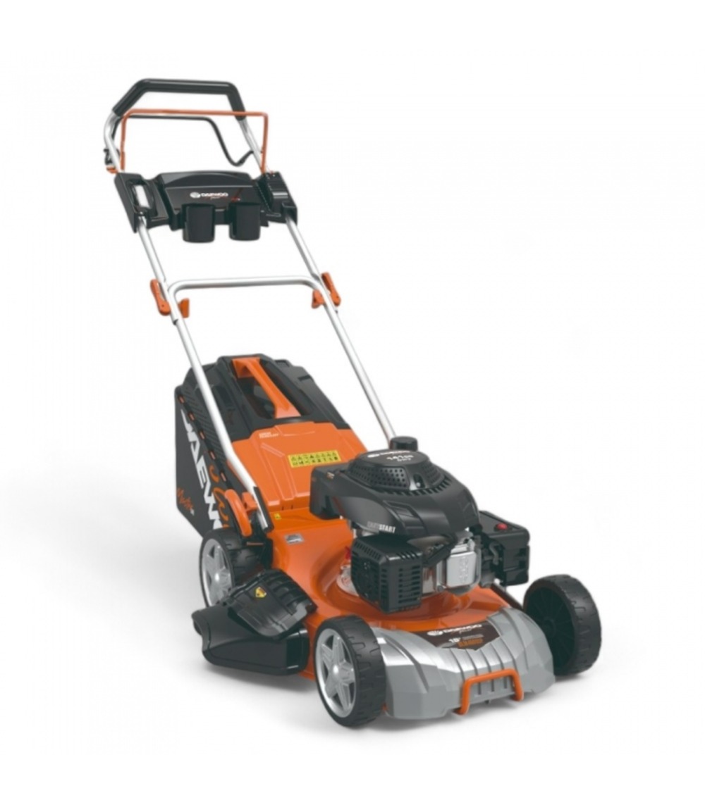 Tondeuse thermique autotractée 150cc 46cm coupe mulching daewoo dlm4600sp
