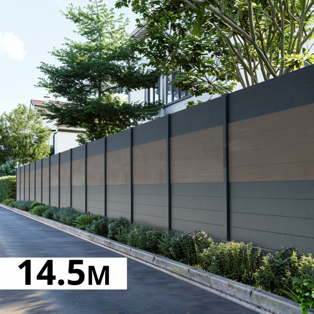 Kit clôture aluminium poteau à sceller - bahia & cruz argent h-1,8m