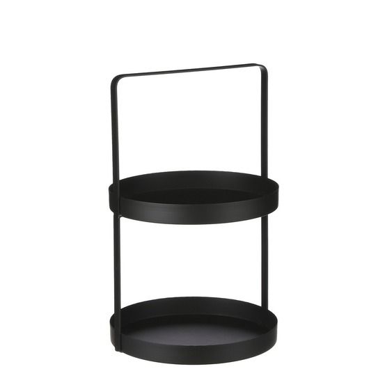 Mica decorations plateau présentoir - h41 x ø25 cm - noir