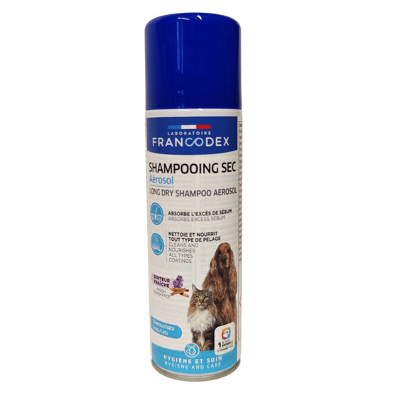 Shampooing sec 300 ml pour chiens et chats
