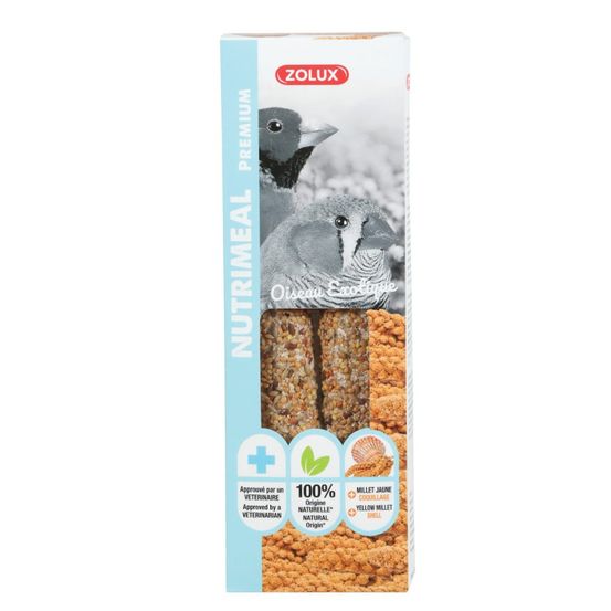 Friandises 2 sticks premium millet jaune pour oiseaux exotique , pour oisea