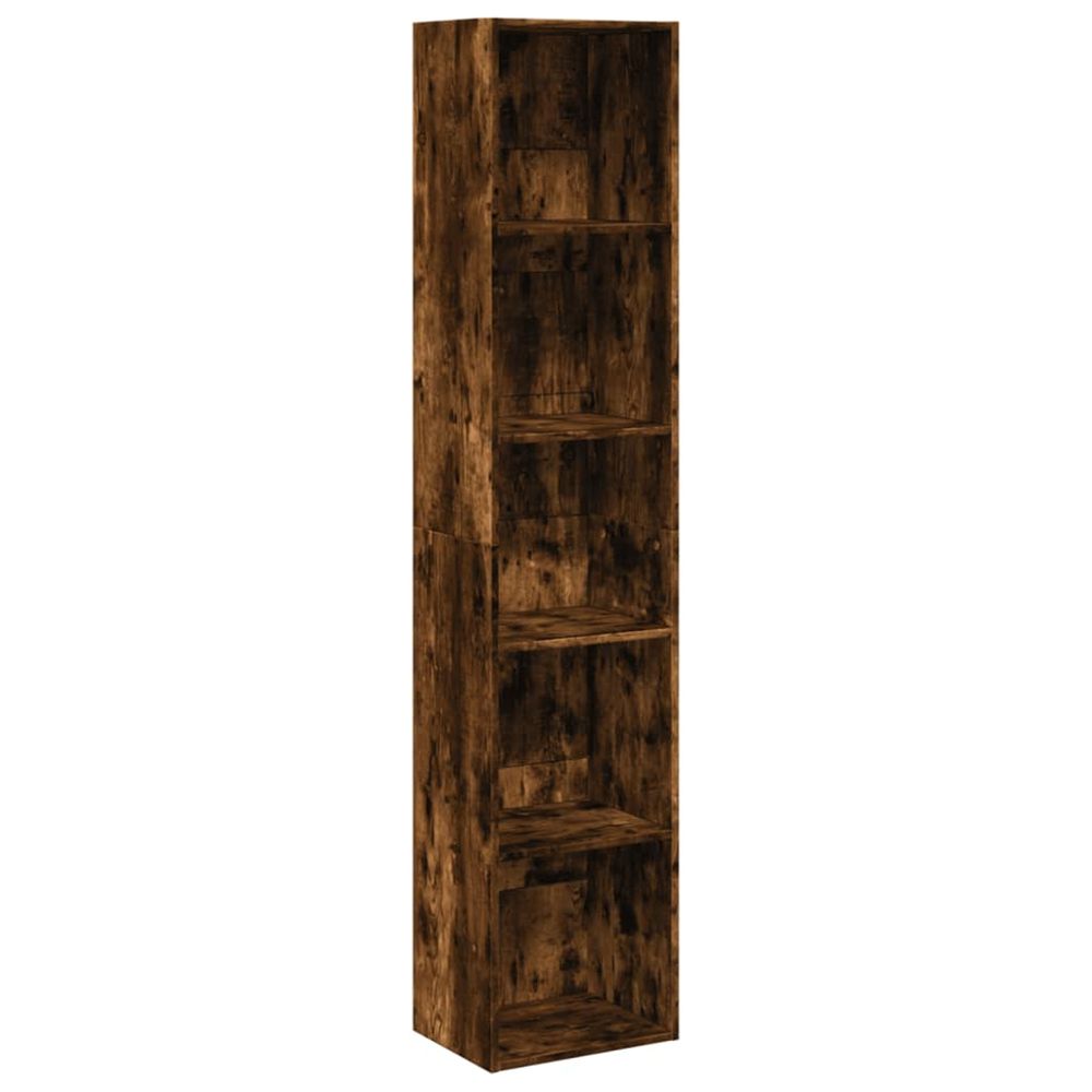 Bibliothèque chêne fumé 40x30x189 cm bois d'ingénierie
