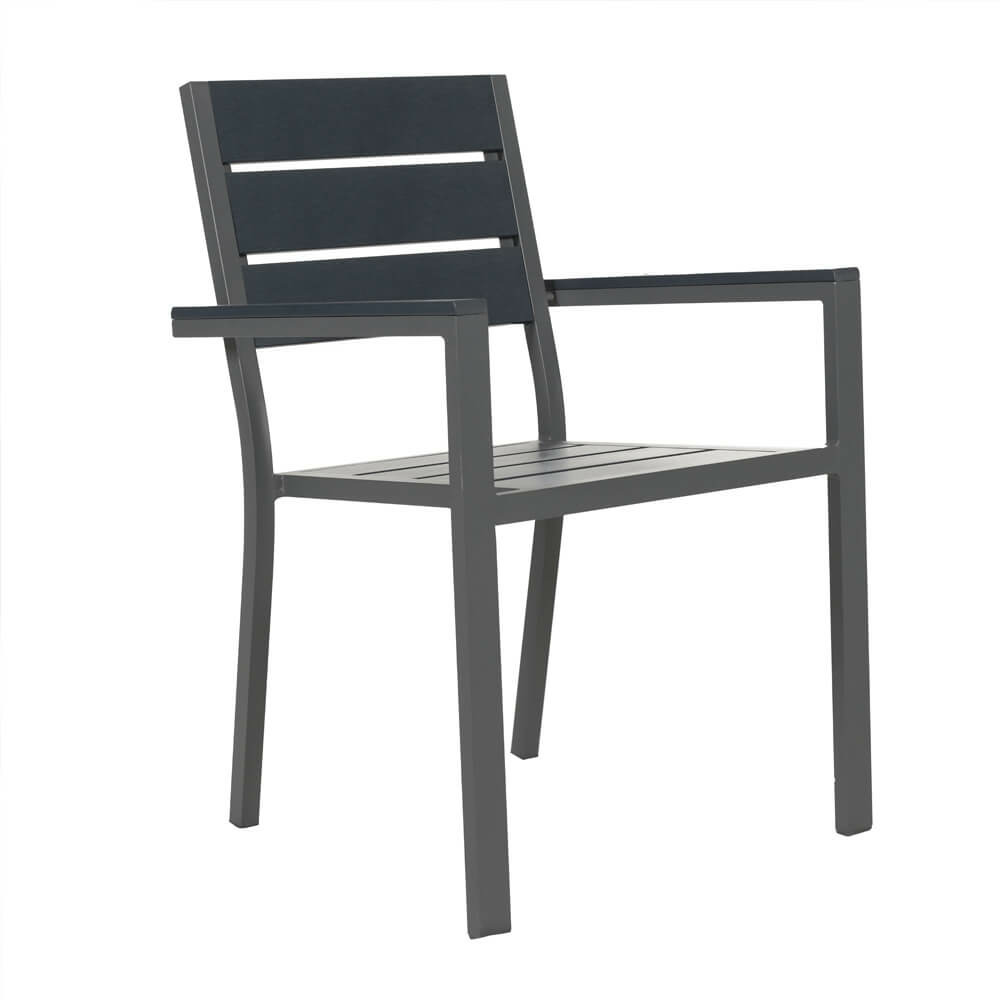 Home deluxe - chaise de jardin empilable madera - l x p x h : 56,6 x 57,5 x 85 cm - quantité : 9 - structure : anthracite, assise :